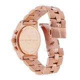 Marc Jacobs Blade Chronograph White Dial Rose Gold Steel Strap Watch for Women - MBM3082 Authentic Buy Shop Now