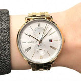 Tommy Hilfiger Jenna Quartz White Dial Gold Steel Strap Watch for Women - 1782069 Authentic Buy Shop Now