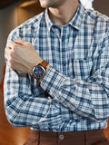 Fossil Grant Chronograph Blue Dial Brown Leather Strap Watch for Men - FS5151 Authentic Buy Shop Now