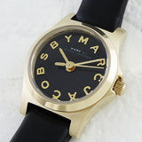 Marc Jacobs Henry Dinky Black Dial Black Leather Strap Watch for Women - MBM1240 Authentic Buy Shop Now