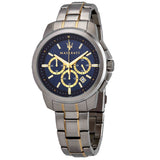 Maserati Successo 44mm Chronograph Quartz Blue Dial Silver Steel Strap Watch For Men - R8873621016 Authentic Buy Shop Now