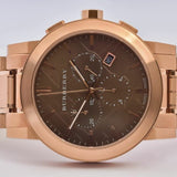 Burberry The City Grey Dial Rose Gold Steel Strap Watch for Men - BU9353 Authentic Buy Shop Now