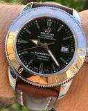 Breitling Superocean Heritage 42mm Rose Gold Chronometer Black Dial Brown Leather Strap Mens Watch - U1732112 Authentic Buy Shop Now