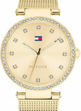 Tommy Hilfiger Lynn Quartz Gold Dial Gold Mesh Bracelet Watch For Women - 1781864 Authentic Buy Shop Now