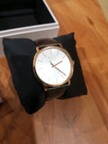 Calvin Klein Posh Silver Dial Brown Leather Strap Watch for Men - K8Q316G6 Authentic Buy Shop Now