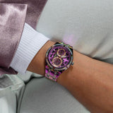 Guess Allara Quartz Purple Dial Purple Steel Strap Watch For Women - GW0604L4 Authentic Buy Shop Now