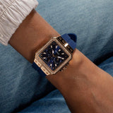 Guess Libra Crystals Blue Dial Blue Silicone Strap Watch For Women - GW0618L2 Authentic Buy Shop Now
