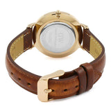 Daniel Wellington Petite St Mawes Black Dial Brown Leather Strap Watch For Women - DW00100169 Authentic Buy Shop Now