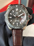 Tag Heuer Aquaracer Caliber 5 Black Dial Brown Leather Strap Watch for Men - WAY201M.FC6474 Authentic Buy Shop Now