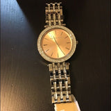Michael Kors Darci Orange Dial Silver Stainless Steel Strap Watch for Women - MK3218 Authentic Buy Shop Now