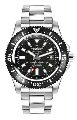 Breitling Superocean II Special 44mm Black Dial Silver Steel Strap Watch for Men - Y1739310/BF45/162A Authentic Buy Shop Now