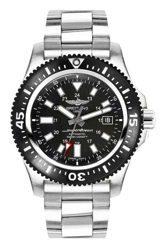 Breitling Superocean II Special 44mm Black Dial Silver Steel Strap Watch for Men - Y1739310/BF45/162A Authentic Buy Shop Now