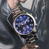 Tissot T Sport Chrono XL Classic Blue Dial Silver Steel Strap Watch For Men - T116.617.11.047.01 Authentic Buy Shop Now