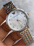 Emporio Armani Mother of Pearl Dial Two Tone Stainless Steel Watch For Women - AR11094 Authentic Buy Shop Now