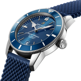 Breitling Superocean Heritage B20 Automatic 42 Blue Dial Blue Mesh Bracelet Watch for Men - AB2010161C1S1 Authentic Buy Shop Now