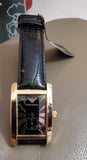 Emporio Armani Classic Black Dial Black Leather Strap Watch For Men - AR0168 Authentic Buy Shop Now