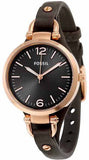 Fossil Georgia Smoke Grey Dial Grey Leather Strap Watch for Women - ES3077 Authentic Buy Shop Now