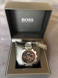 Hugo Boss Associate Black Dial Silver Steel Strap Watch for Men - 1513267 Authentic Buy Shop Now