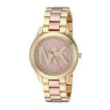 Michael Kors Mini Slim Runway Rose Gold Dial Two Tone Steel Strap Watch for Women - MK3650 Authentic Buy Shop Now