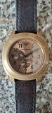 Emporio Armani Sportivo Chronograph Gold Dial Brown Leather Strap Watch for Men - AR6062 Authentic Buy Shop Now
