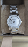 Burberry The City Diamonds Silver Dial Silver Steel Strap Watch for Women - BU9220 Authentic Buy Shop Now