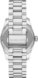 Michael Kors Lexington Lux Three Hand Mother of Pearl Silver Dial Silver Steel Strap Watch for Women - MK7445 Authentic Buy Shop Now