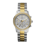 Guess Mini Spectrum Analog Silver Dial Two Tone Steel Strap Watch For Women - W0122L2 Authentic Buy Shop Now