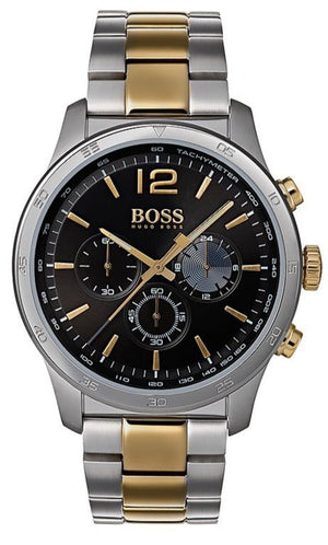 Hugo Boss Professional Black Dial Two Tone Steel Strap Watch for Men - 1513529 Authentic Buy Shop Now