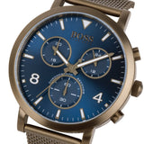 Hugo Boss Spirit Blue Dial Grey Mesh Bracelet Watch for Men - 1513693 Authentic Buy Shop Now