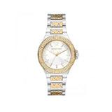 Michael Kors Lennox Three Hand Silver Dial Two Tone Steel Strap Watch For Women - MK7338 Authentic Buy Shop Now