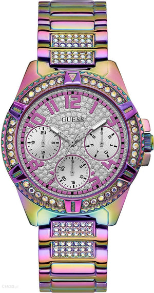 Guess Lady Frontier Diamonds Silver Dial Multicolor Steel Strap Watch for Women - GW0044L1 Authentic Buy Shop Now