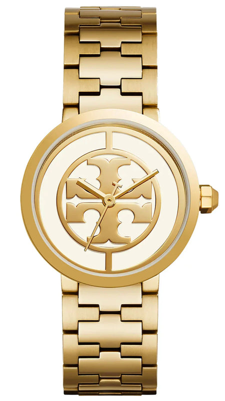 Tory Burch Reva Gold Dial Gold Steel Strap Watch for Women - TBW4025 Authentic Buy Shop Now