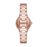 Emporio Armani Mia Three Hand Crystals Silver Dial Rose Gold Steel Strap Watch For Women - AR11633 Authentic Buy Shop Now