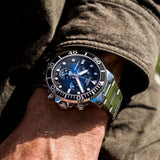Tissot T Sport Seastar 1000 Powermatic Silicium Blue Dial Silver Steel Strap Watch For Men - T120.407.11.041.01 Authentic Buy Shop Now