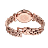 Emporio Armani Gianni T-Bar Quartz White Dial Rose Gold Steel Strap Watch For Women - AR11267 Authentic Buy Shop Now