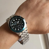 Fossil FB-01 Chronograph Black Dial Silver Steel Strap Watch for Men - FS5827 Authentic Buy Shop Now