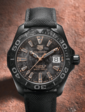 Tag Heuer Aquaracer Calibre 5 Black NATO Strap Carbon Dial Watch for Men - WBD218A.FC6445 Authentic Buy Shop Now