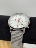 Fossil Neutra Chronograph White Dial Silver Mesh Bracelet Watch for Men - FS5382 Authentic Buy Shop Now