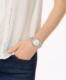 Michael Kors Mindy Three Hand White Dial Two Tone Steel Strap Watch For Women - MK7084 Authentic Buy Shop Now