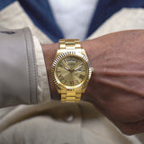 Guess Connoisseur Gold Dial Gold Steel Strap Watch for Men - GW0265G2 Authentic Buy Shop Now