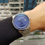 Tissot Luxury Powermatic 80 Blue Dial Silver Steel Strap Watch For Men - T086.407.11.041.00 Authentic Buy Shop Now