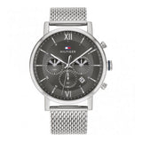 Tommy Hilfiger Evan Grey Dial Silver Mesh Bracelet Watch for Men - 1710396 Authentic Buy Shop Now