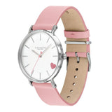 Coach Perry Silver Dial Pink Leather Strap Watch for Women - 14503516 Authentic Buy Shop Now