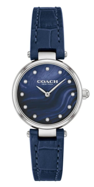Coach Park Navy Blue Dial Navy Blue Leather Strap Watch for Women - 14503535 Authentic Buy Shop Now