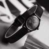 Calvin Klein Minimal Black Dial Black Mesh Bracelet Watch for Women - K3M234B1 Authentic Buy Shop Now
