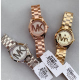 Michael Kors Slim Runway Rose Gold Dial Rose Gold Steel Strap Watch for Women - MK3549 Authentic Buy Shop Now