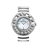 Swarovski Lovely Crystal Mother of Pearl Dial Silver Steel Strap Watch for Women - 1160307 Authentic Buy Shop Now