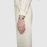Gucci G Timeless Quartz Mother of Pearl Pink Dial Silver Steel Strap Watch For Women - YA1265013 Authentic Buy Shop Now