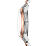 Michael Kors Runway Mercer Crystals Silver Dial Two Tone Steel Strap Watch For Women - MK6716 Authentic Buy Shop Now