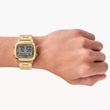 Fossil Retro Digital Gold Dial Gold Steel Strap Watch for Men - FS5843 Authentic Buy Shop Now